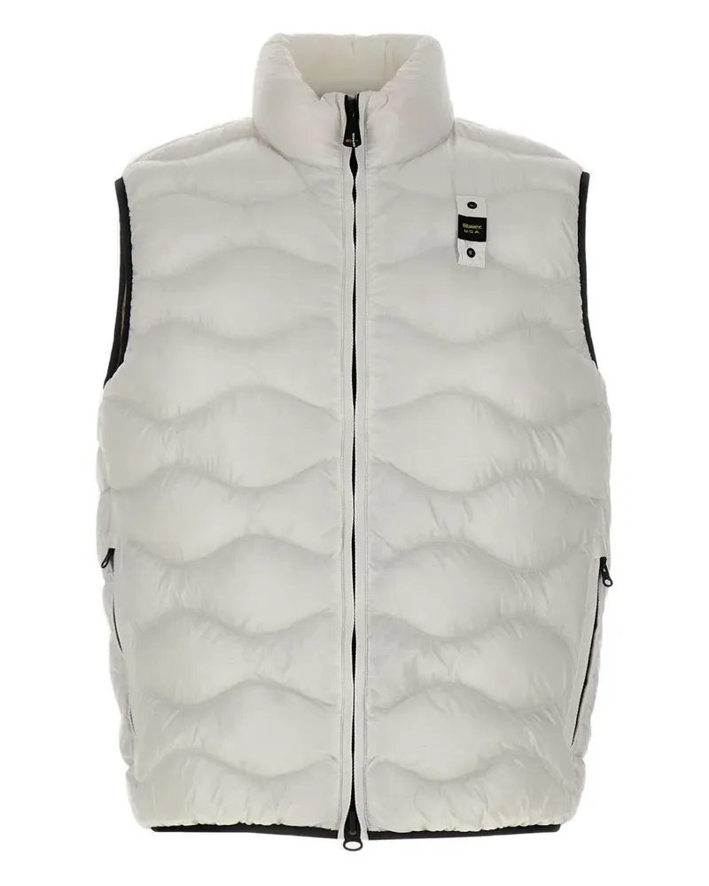 Blauer Danny quilted gilet - Weiß Weiß