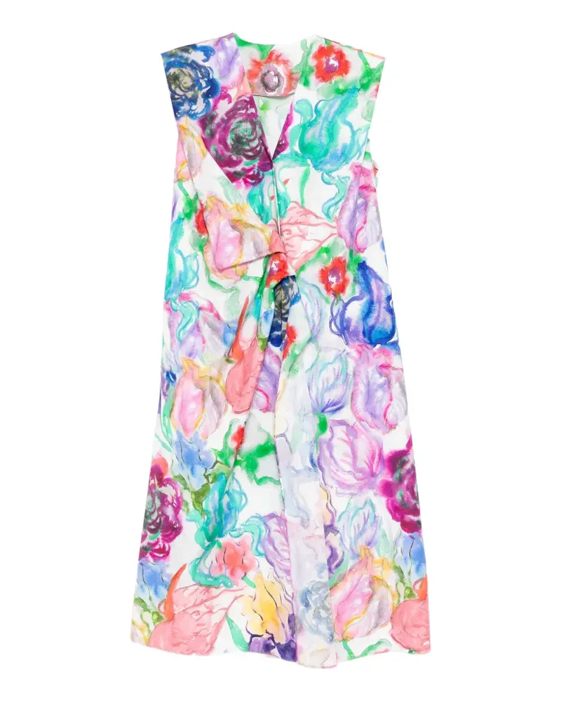 JNBY Gerüschtes Kleid mit Blumenprint - Weiß Weiß