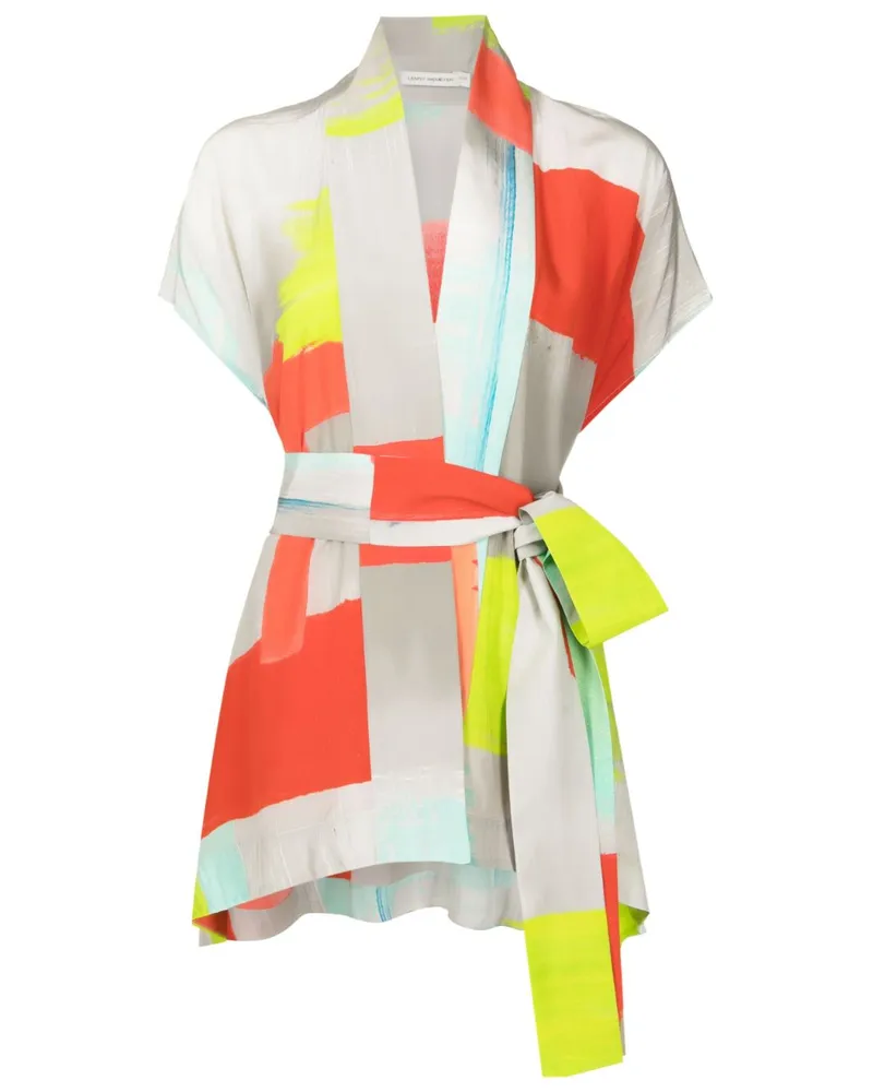 Lenny Niemeyer Canvas-Kimono mit Gürtel - Mehrfarbig Mehrfarbig