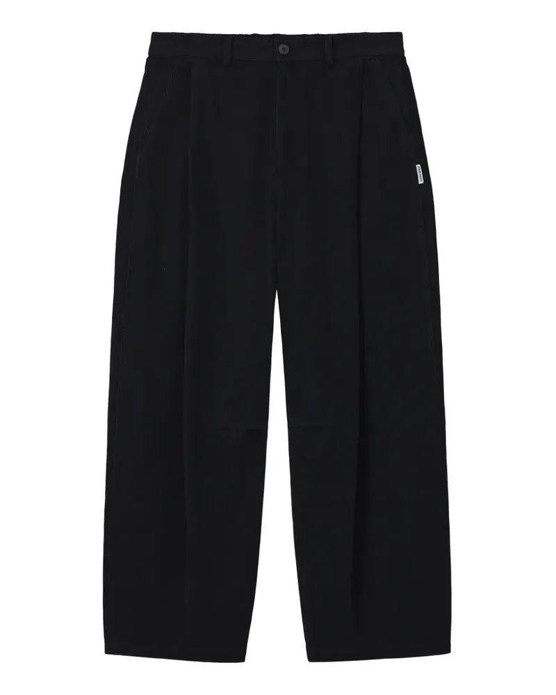 Izzue Straight-Leg-Hose mit Falten - Schwarz Schwarz