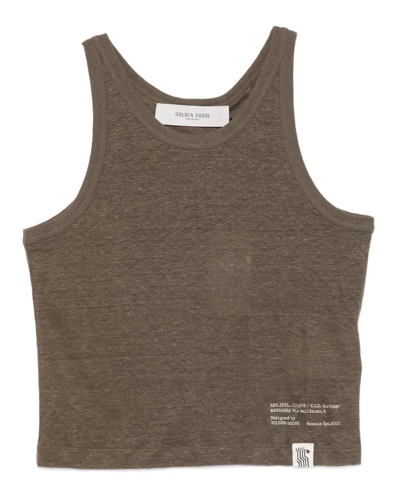 Golden Goose Mara Tanktop mit Text-Print - Braun Braun