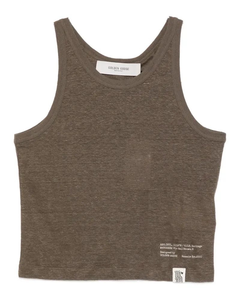 Golden Goose Mara text-print tank top - Grün Grün