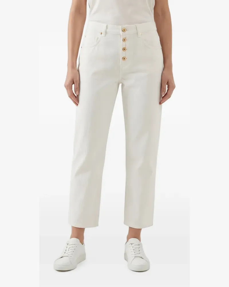 Brunello Cucinelli Cropped-Hose mit geradem Bein - Weiß Weiß