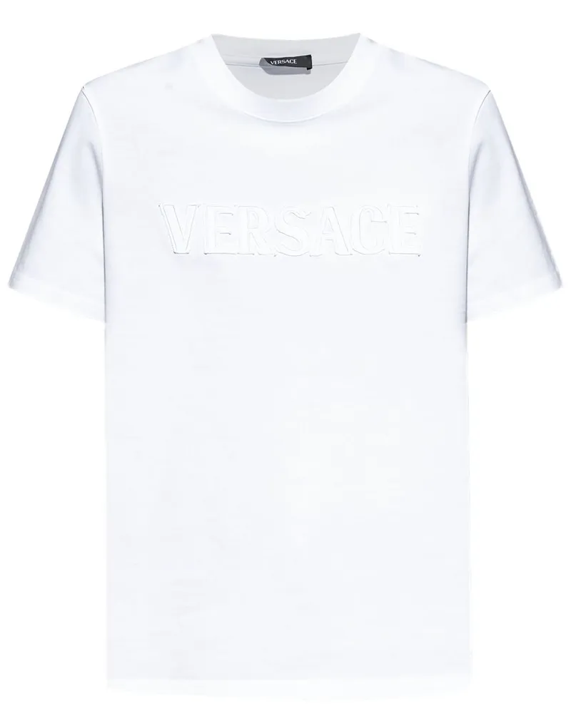 Versace T-Shirt mit Stickerei - Weiß Weiß