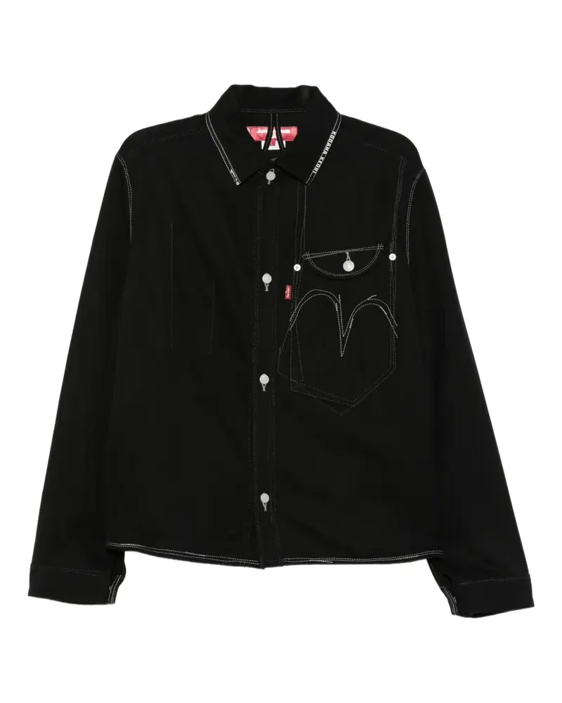 Junya Watanabe x Levi Hemdjacke mit Logo-Print - Schwarz Schwarz