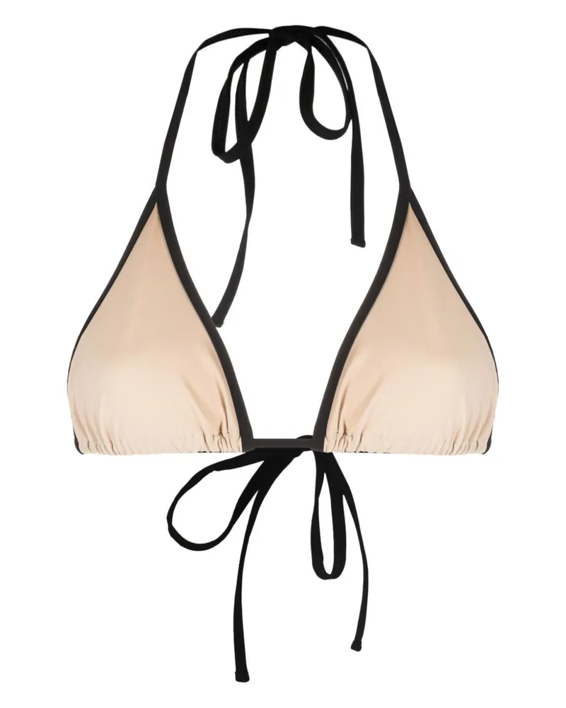 Totême Stripe Tie Bikinioberteil - Nude Nude