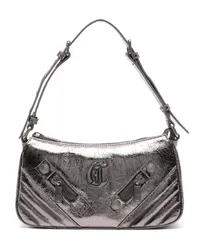 Just Cavalli Schultertasche im Metallic-Look Silber