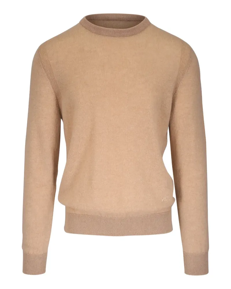 Isaia ribbed crew-neck sweater - Nude Nude