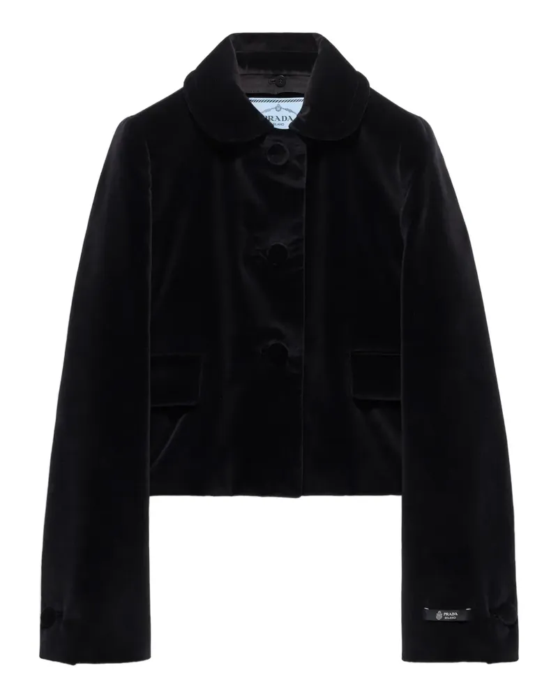 Prada Jacke mit abnehmbarem Kragen - Schwarz Schwarz