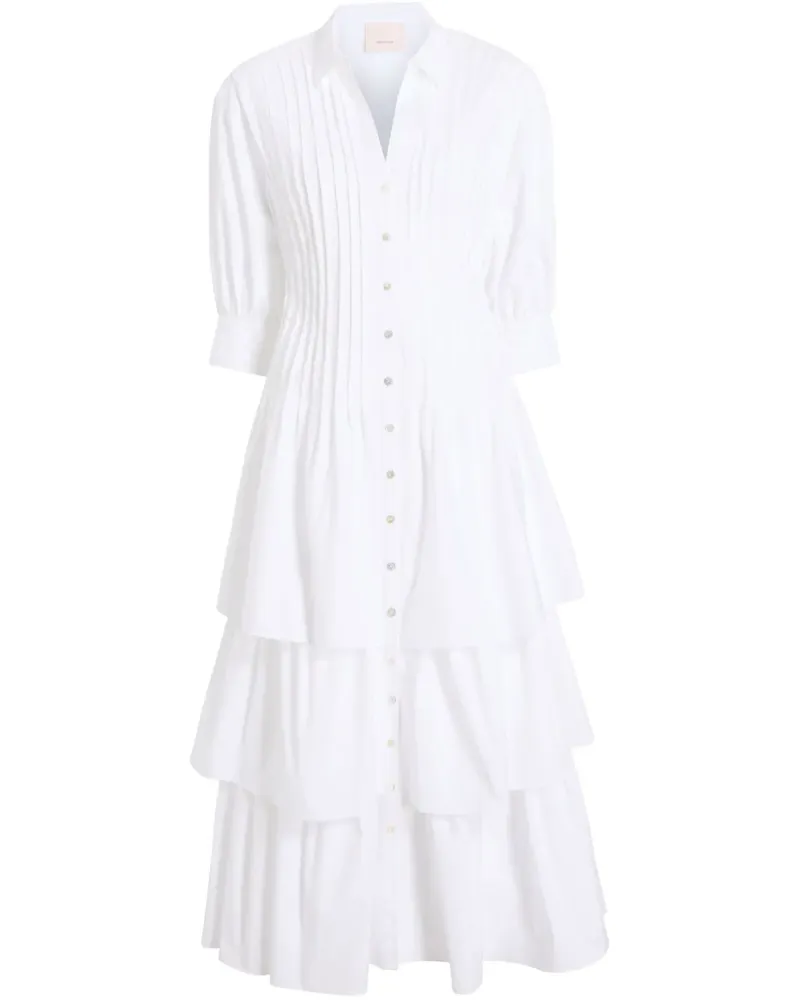 Cinq à Sept Montey Midikleid - Weiß Weiß