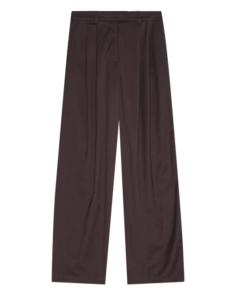 REMAIN Bundfaltenhose mit Gesäßtasche - Braun Braun