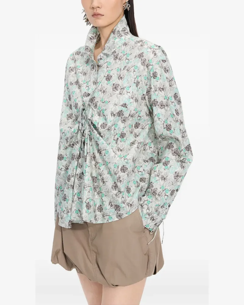 JNBY Bluse mit Blumen-Print - Grün Grün