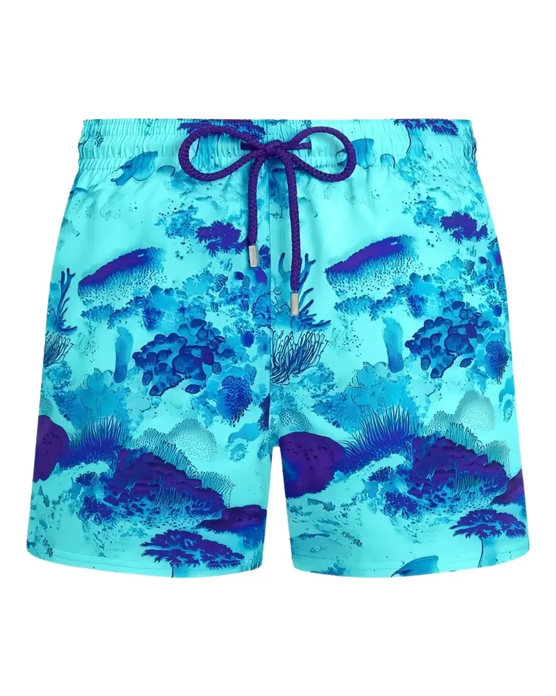 Vilebrequin Moorise coral-print swim shorts - Blau Blau