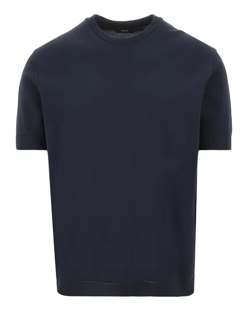 Herno Klassisches T-Shirt - Blau Blau
