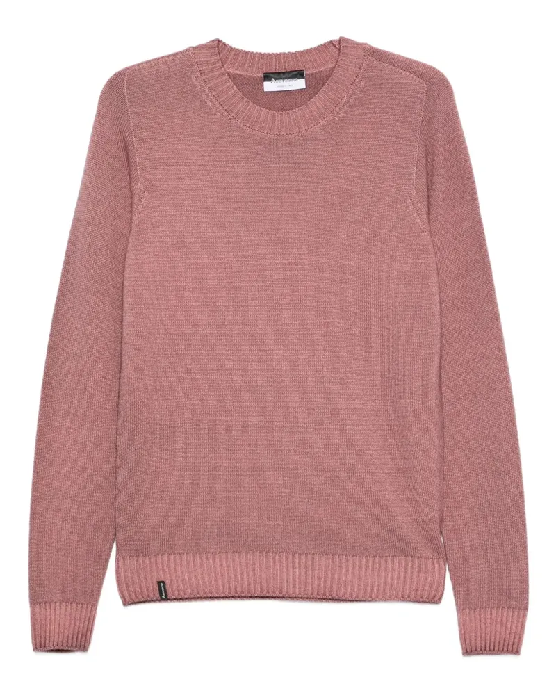 Arovescio Gerippter Pullover mit rundem Ausschnitt - Rosa Rosa