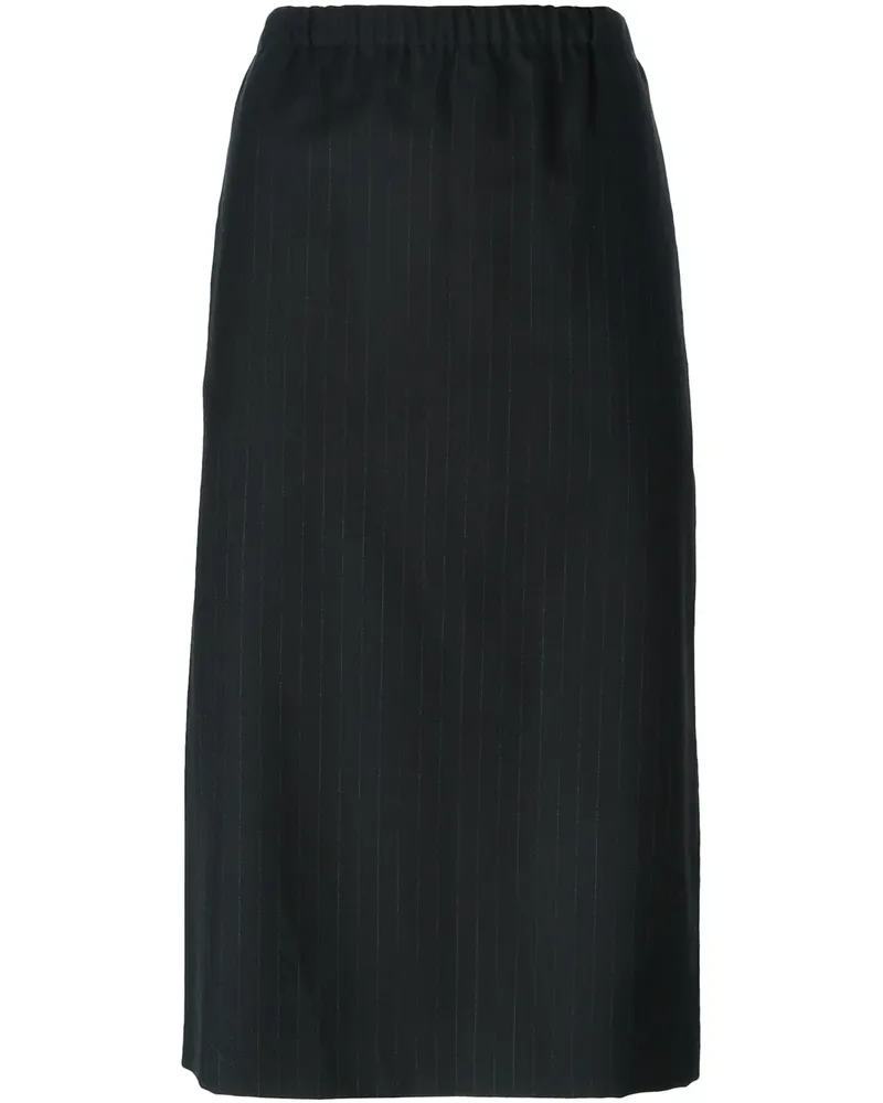 Comme des Garçons Bleistiftrock mit Nadelstreifen - Schwarz Schwarz
