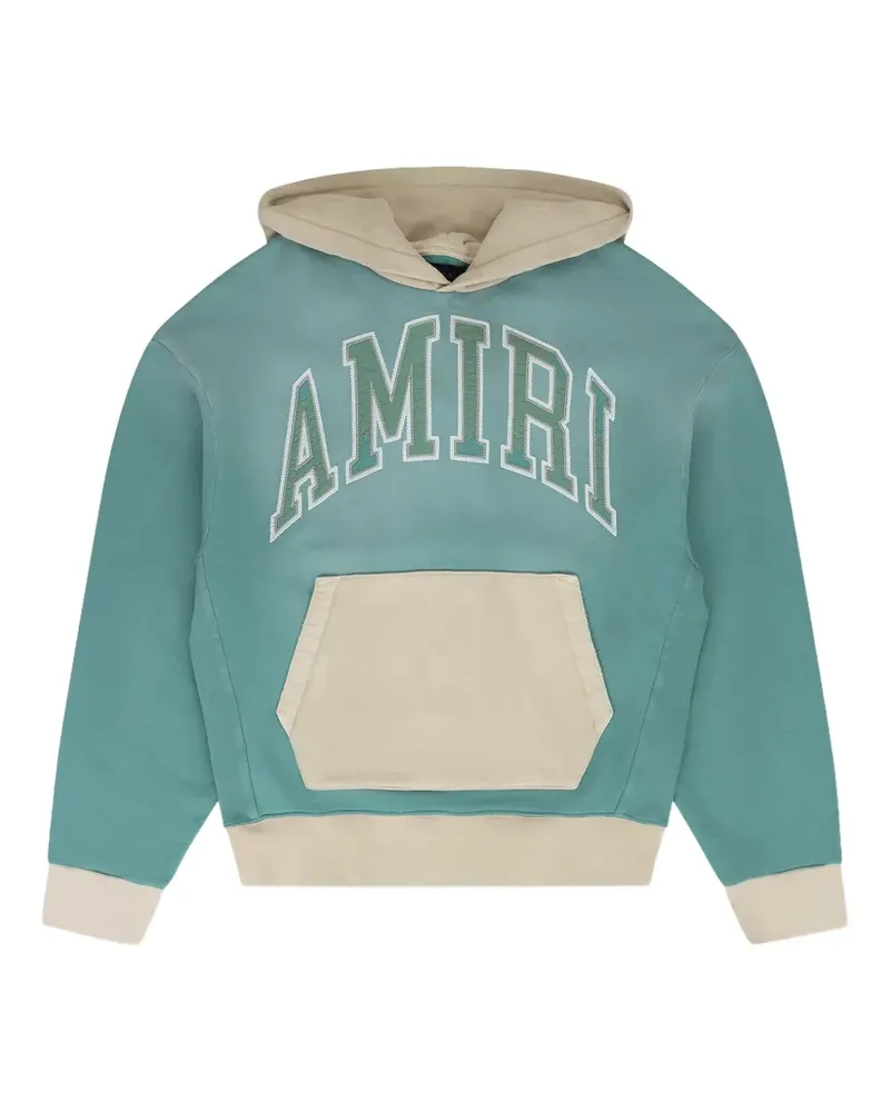 Amiri logo-embroidered hoodie - Blau Blau