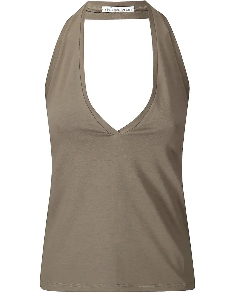 Stefano Mortari Tanktop mit Rückenausschnitt - Grün Grün
