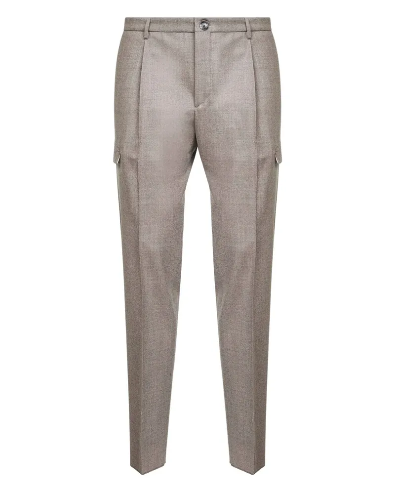 Tagliatore pleat flap pocket trousers - Nude Nude