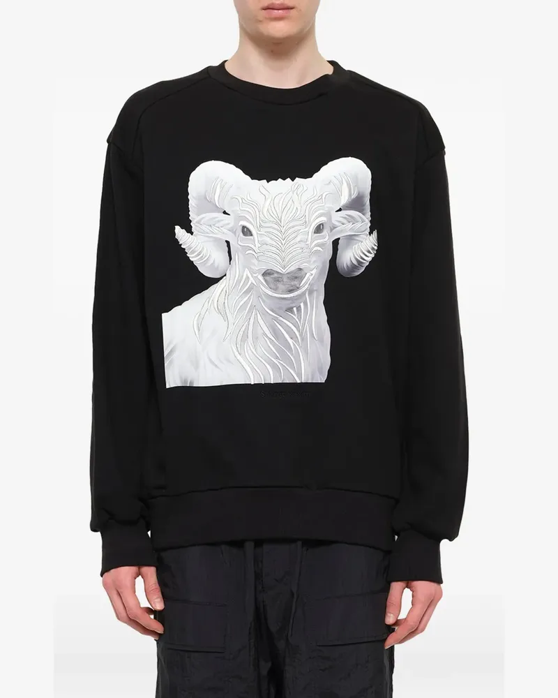 JUUN.J Besticktes 'Ram' Sweatshirt - Schwarz Schwarz