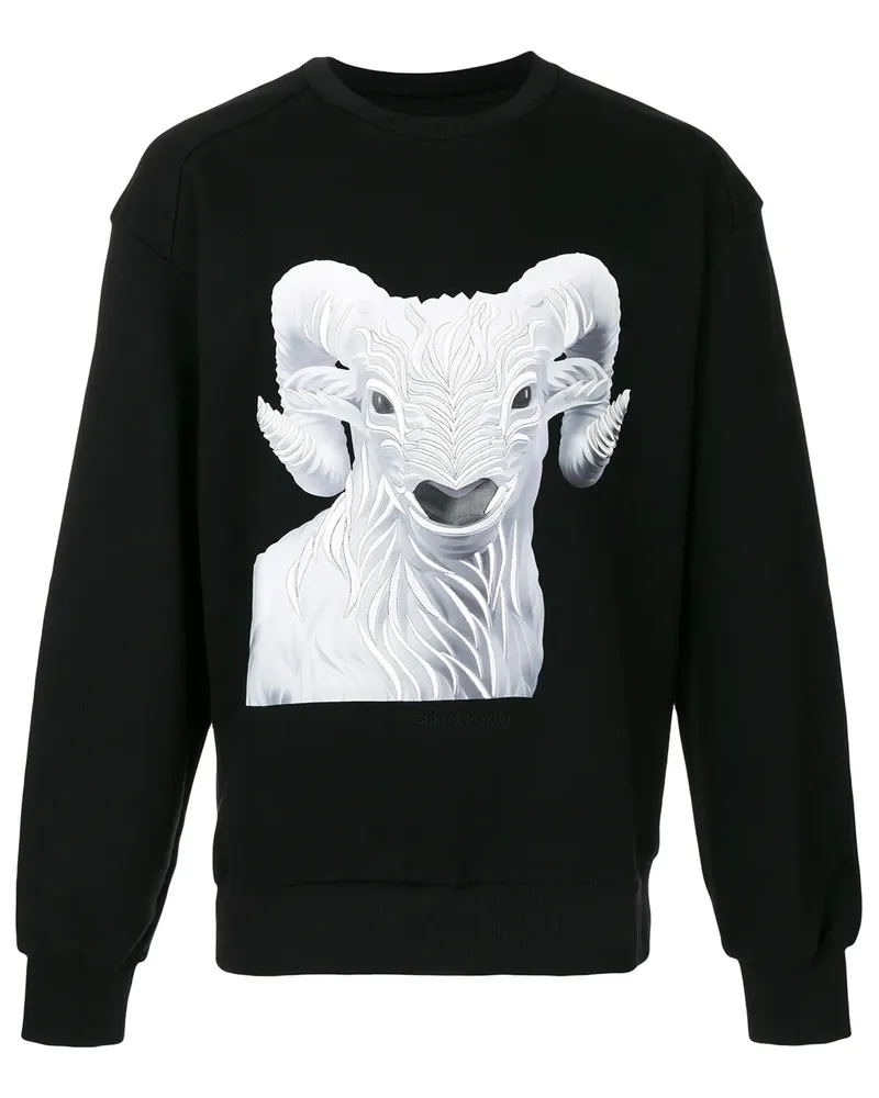 JUUN.J Besticktes 'Ram' Sweatshirt - Schwarz Schwarz