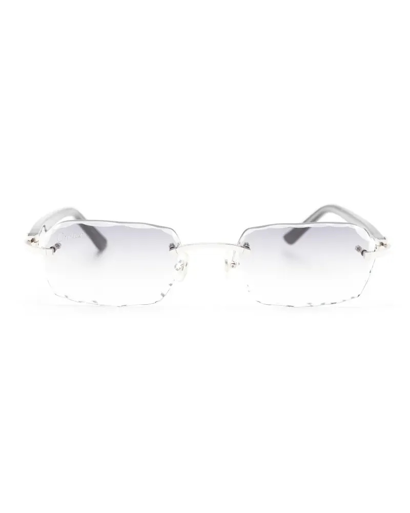 Cartier Rahmenlose Mosaic Sonnenbrille - Silber Silber