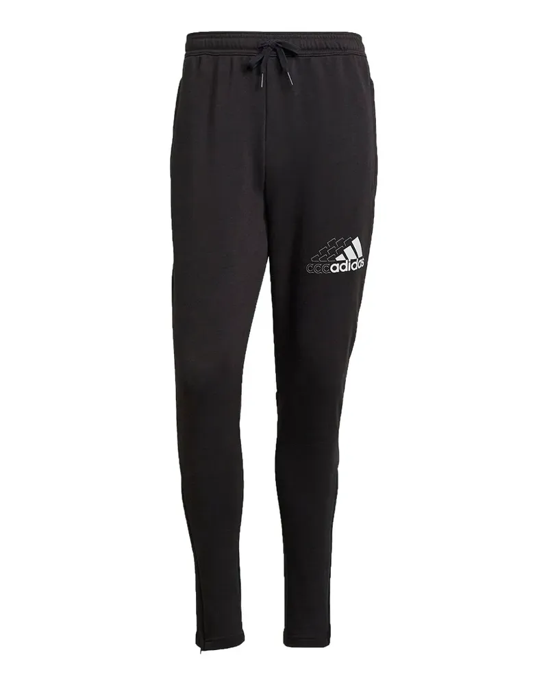 adidas logo-print track pants - Schwarz Schwarz