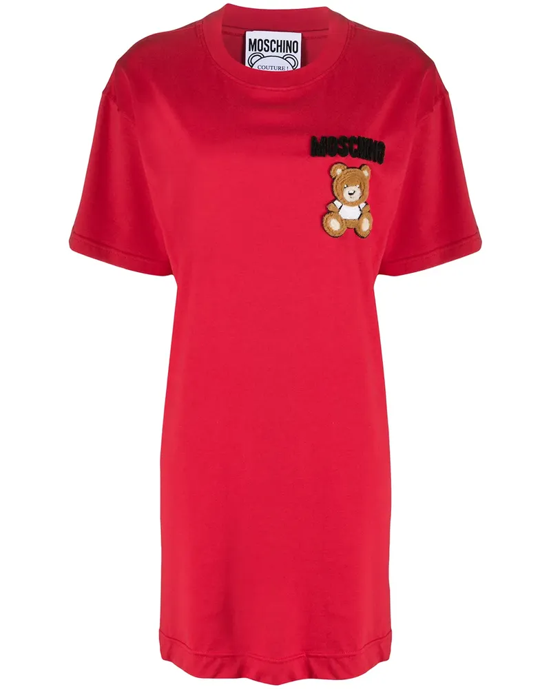 Moschino T-Shirtkleid mit Logo - Rot Rot