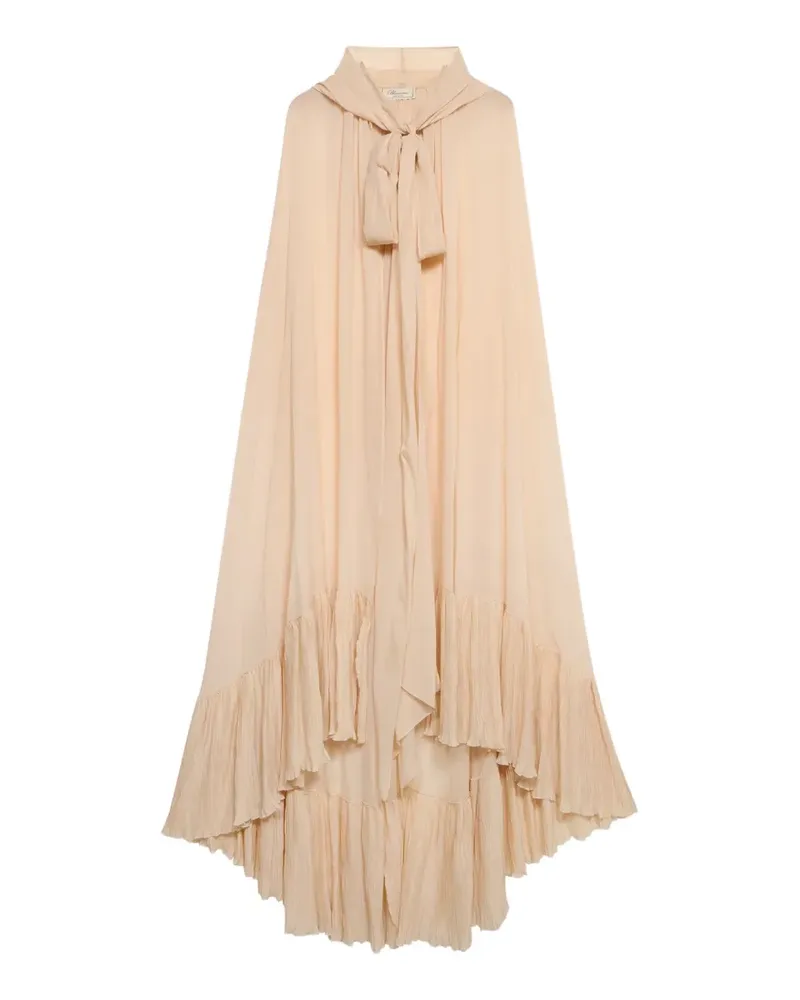 Blumarine hooded cape dress - Nude Nude