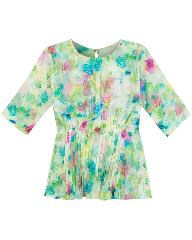 ISOLDA Labirinto de Rios Bluse - Grün Grün