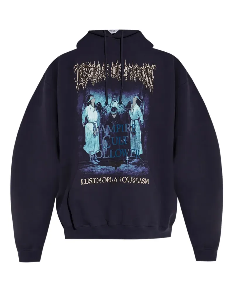 VETEMENTS Hoodie mit grafischem Print - Blau Blau
