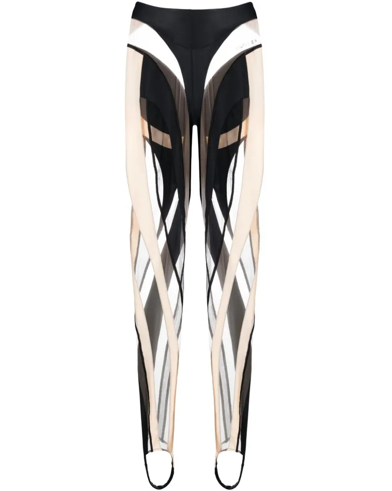 Thierry Mugler Spiral Leggings - Schwarz Schwarz