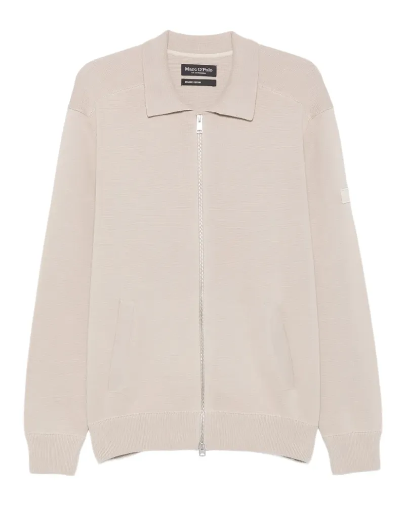 Marc O'Polo zip-up collared cardigan - Grau Grau
