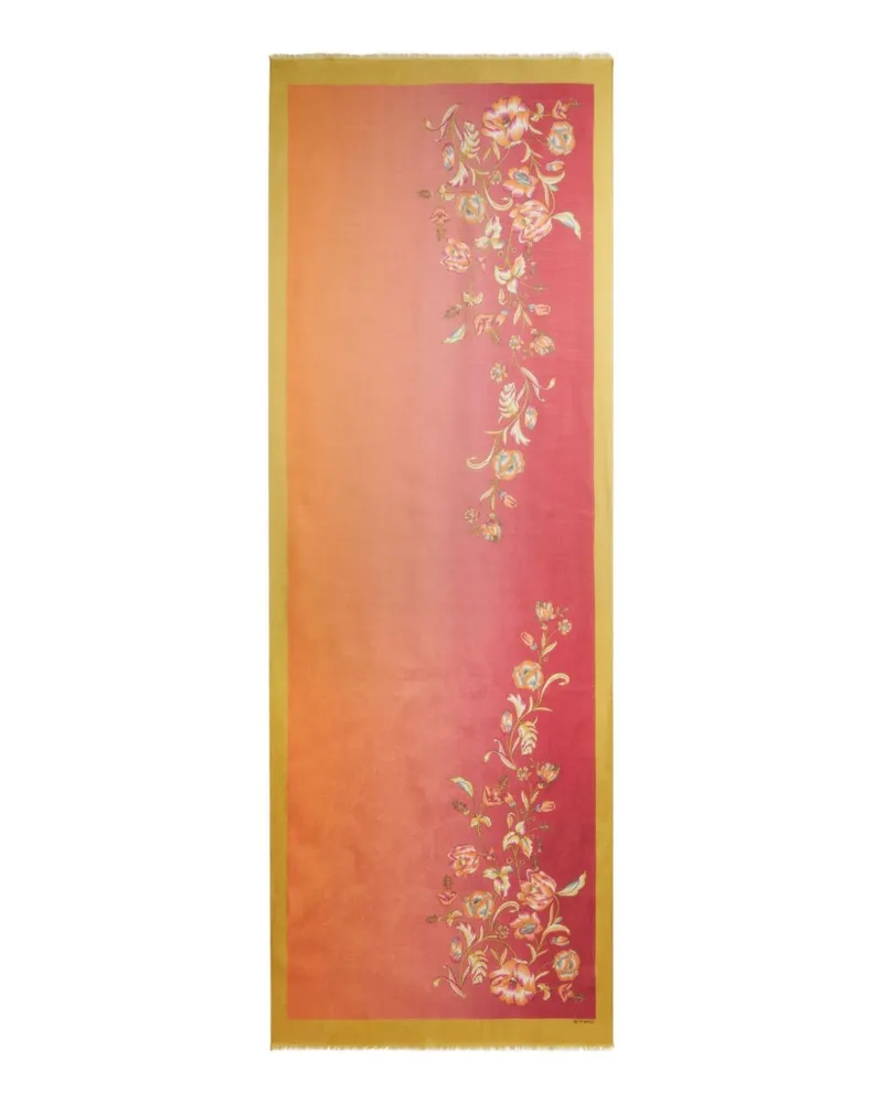 Etro Schal mit Blumen-Print - Rot Rot