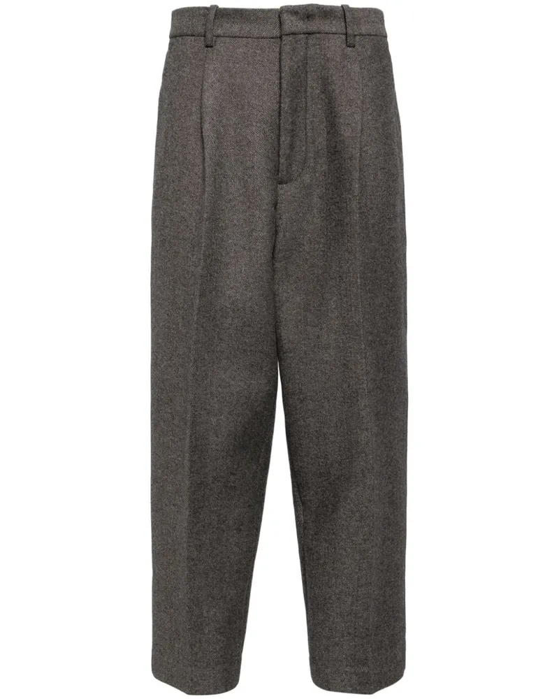 Helmut Lang Cropped-Pluderhose - Grau Grau