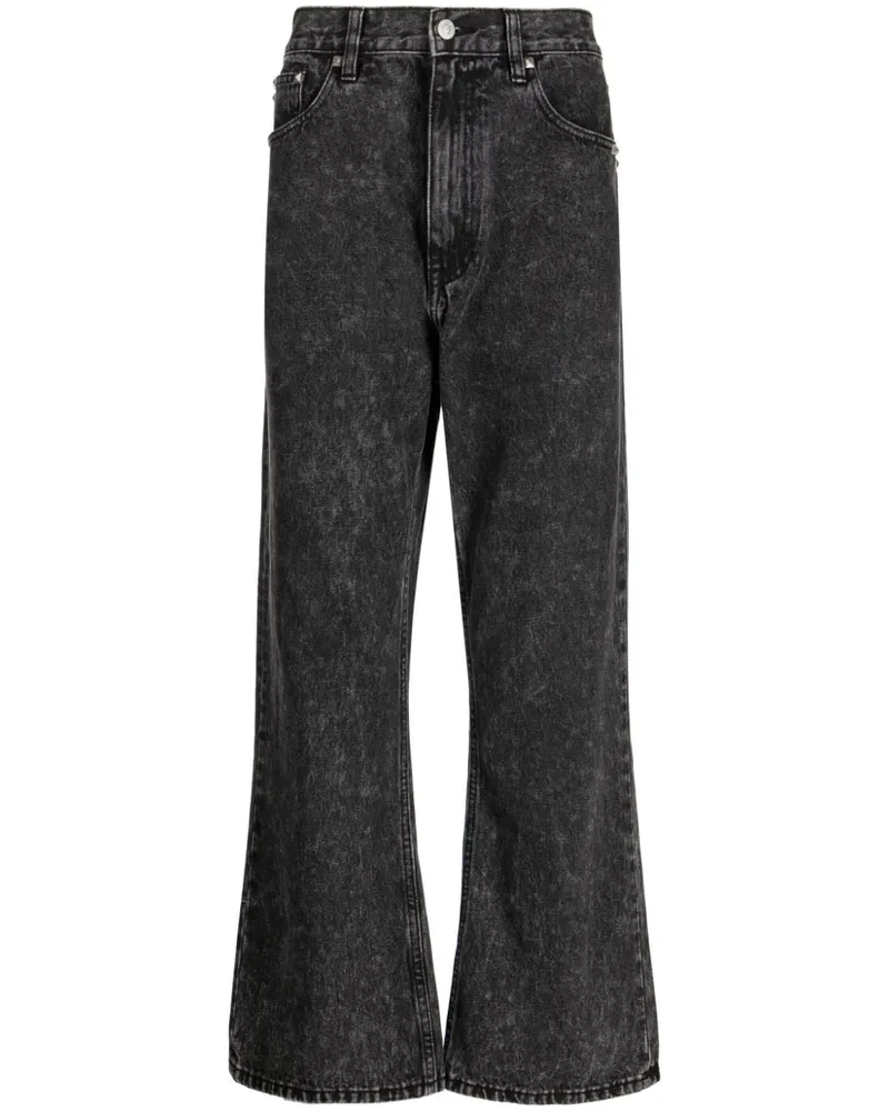 Izzue Straight-Leg-Jeans mit Nieten - Schwarz Schwarz