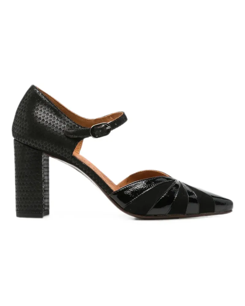 Chie Mihara Arai snakeskin-effect point-toe heeled pumps - Schwarz Schwarz