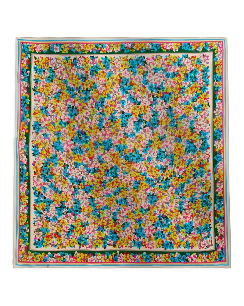 Essentiel Schal mit Blumen-Print - Blau Blau