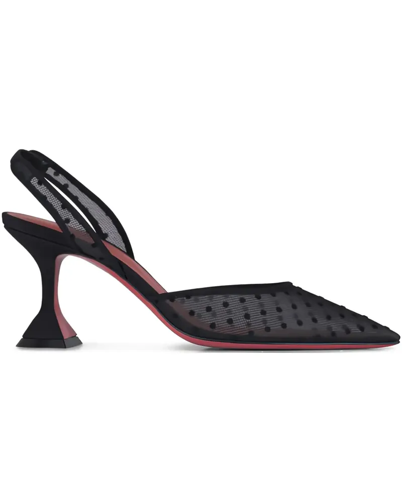 Amina Muaddi Holli mesh slingback sandals - Schwarz Schwarz