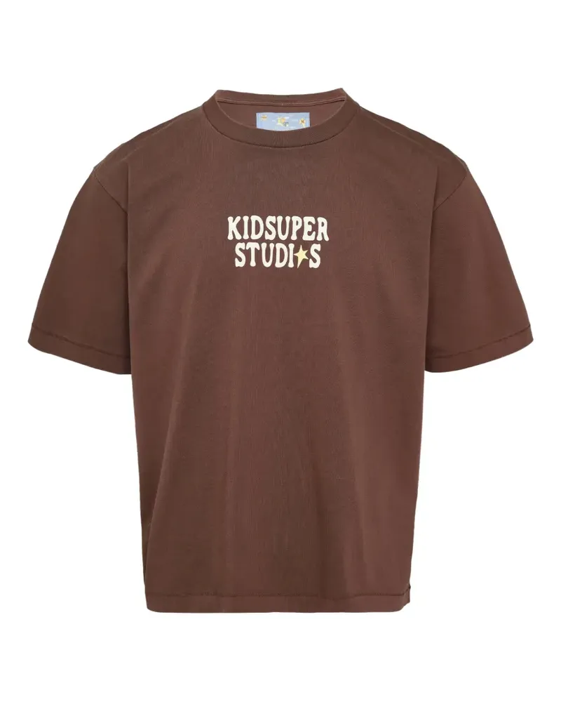 KidSuper T-Shirt mit grafischem Print - Braun Braun