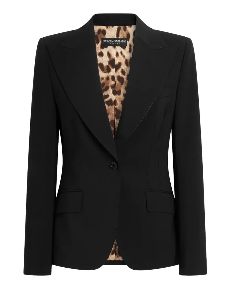 Dolce & Gabbana Einreihiges Sakko - Schwarz Schwarz