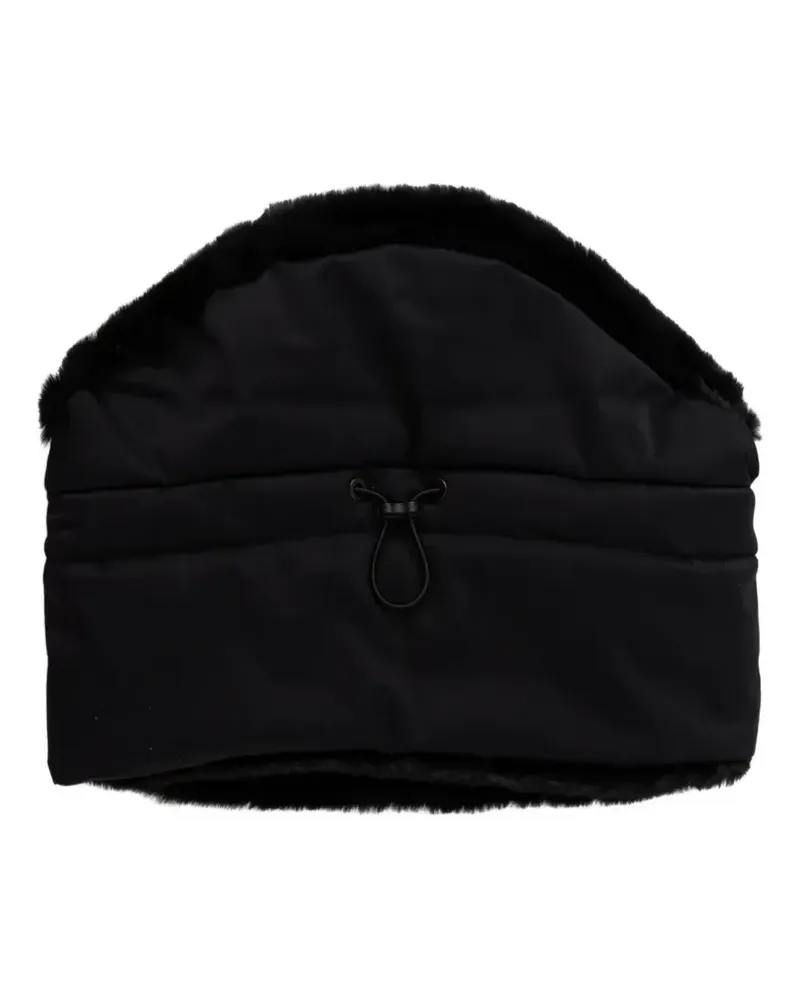 Sportalm Schal mit Faux Fur-Besatz - Schwarz Schwarz