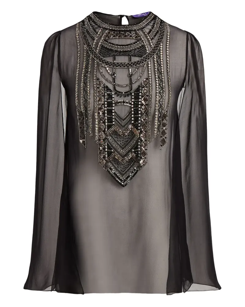 Ralph Lauren embellished cape top - Schwarz Schwarz