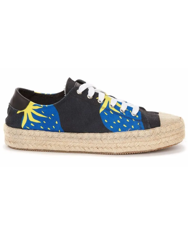 J.W.Anderson Espadrille-Sneakers mit Print Schwarz