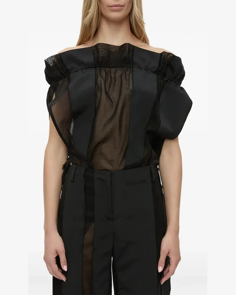 Christopher Esber Ignis Parachute Bluse - Schwarz Schwarz