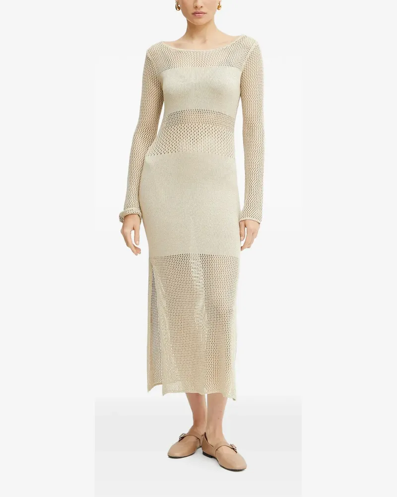 Fracomina side slits dress - Nude Nude