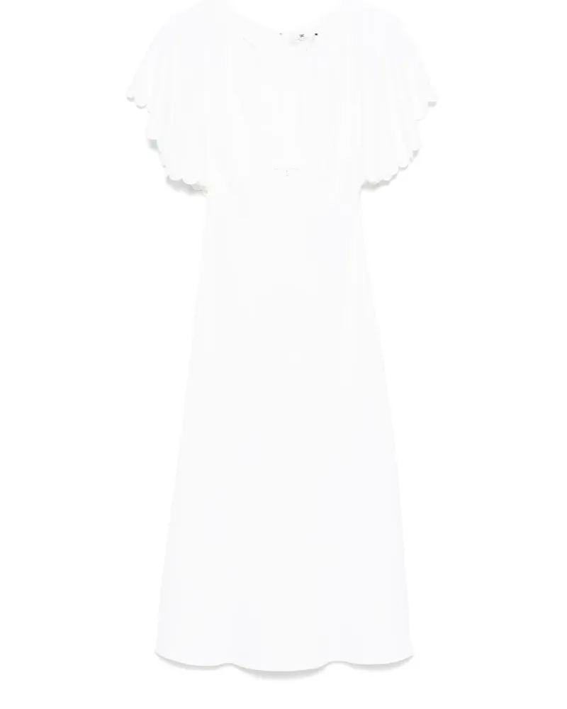 Elisabetta Franchi Mittellanges Kreppkleid - Weiß Weiß
