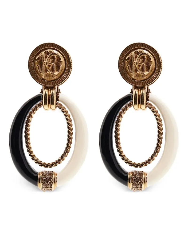 Roberto Cavalli Statement-Hängeohrringe - Gold Gold