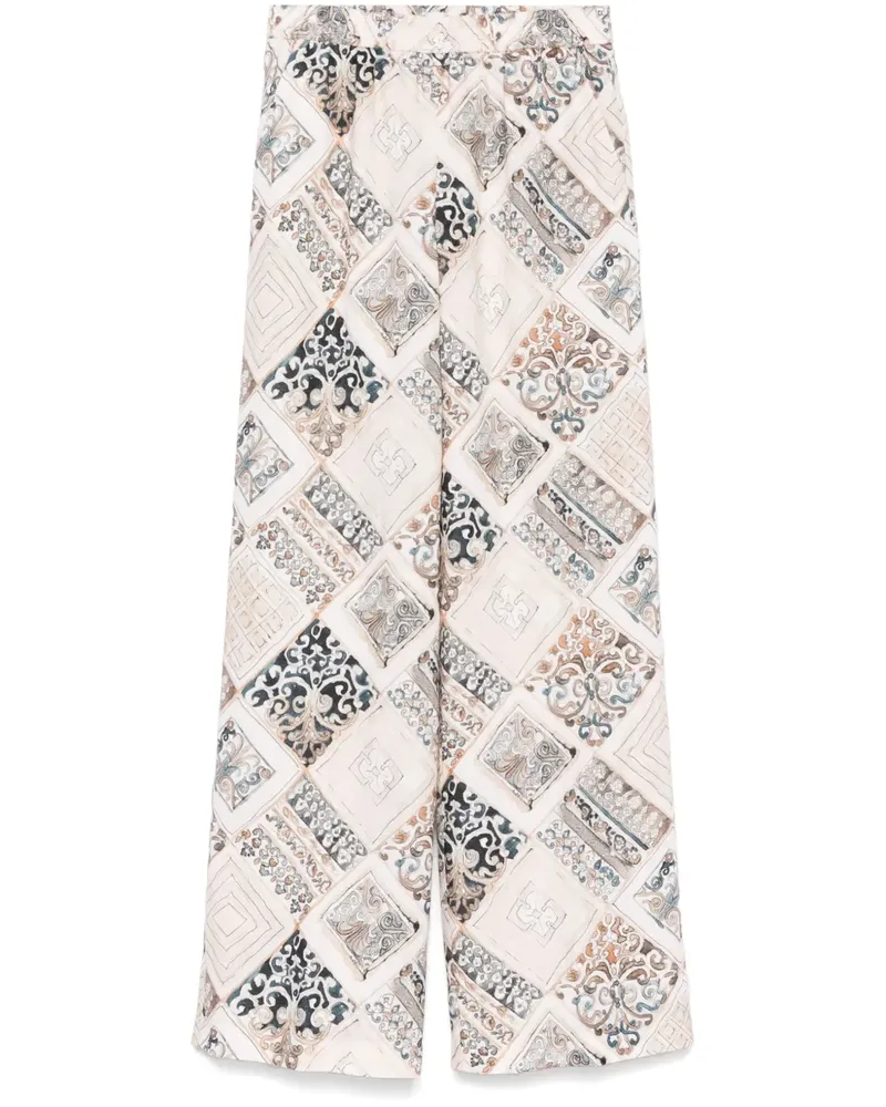 Eleventy Hose aus Leinen - Nude Nude