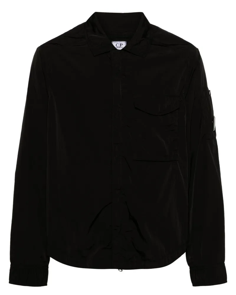 C.P. Company Chrome-R Hemdjacke mit Linsen-Detail - Schwarz Schwarz